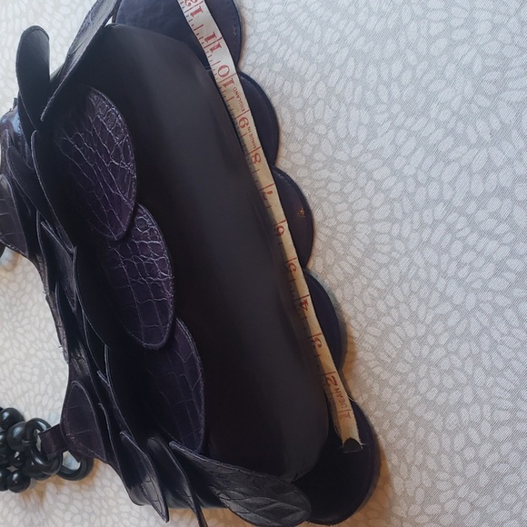 GAL Purple Faux Leather Circle Vegan Handbag - Picture 11 of 11